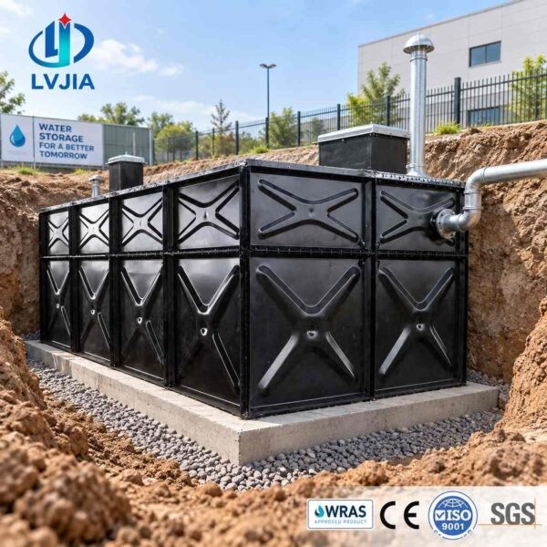 BDF Underground Drinking Water Tank — bdf drinking water tank — installed on site before backfill