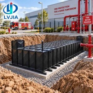 Anti-Floating BDF Underground Fire Water Tank — anti floating bdf tank — panel detail showing the bolted, gasketed joint