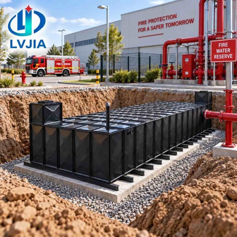 Anti-Floating BDF Underground Fire Water Tank — anti floating bdf tank — panel detail showing the bolted, gasketed joint