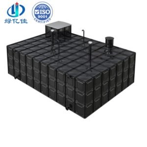 BDF Underground Fire and Rainwater Tank — two compartment bdf tank — full elevation of the assembled tank