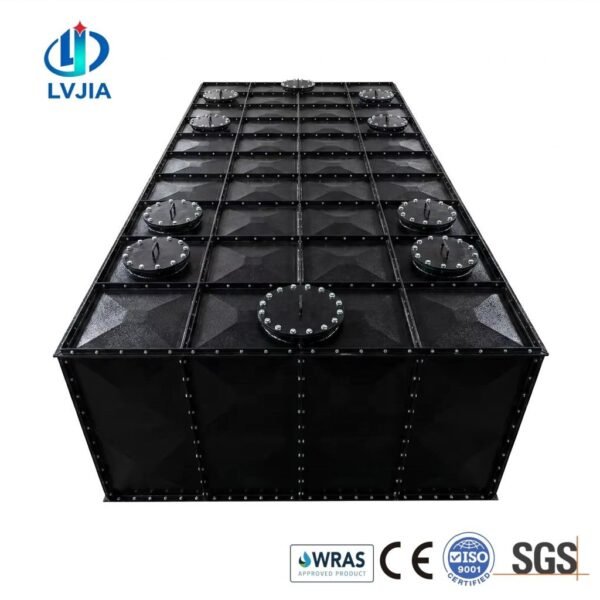 Food-Grade BDF Underground Water Tank 1000m3 — food grade bdf tank — flange, valve and float connections in place