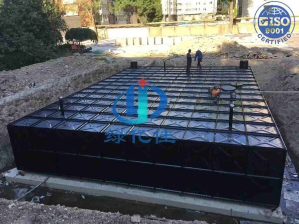 Food-Grade BDF Underground Water Tank 1000m3 — food grade bdf tank — the tank in service on a working site