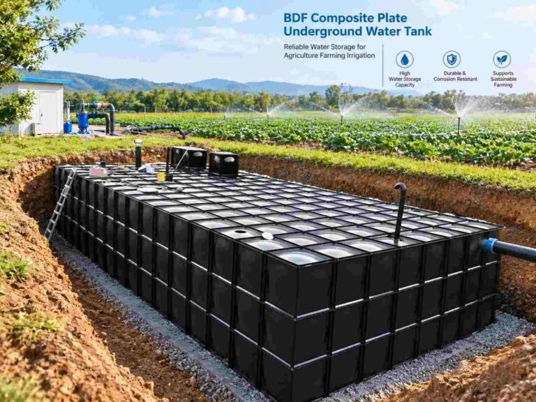 BDF Underground Irrigation Water Tank — bdf irrigation water tank — panel detail showing the bolted, gasketed joint