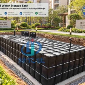 BDF Underground Landscape Water Tank — bdf landscape water tank — installed on site before backfill