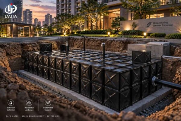 BDF Underground Landscape Water Tank — bdf landscape water tank — panel detail showing the bolted, gasketed joint