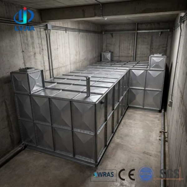 BDF Underground Landscape Water Tank — bdf landscape water tank — access hatch, vent and pipework connections
