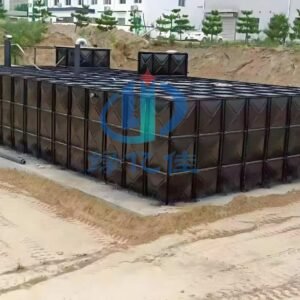 BDF Underground Landscape Water Tank — bdf landscape water tank — sectional panels being assembled on site