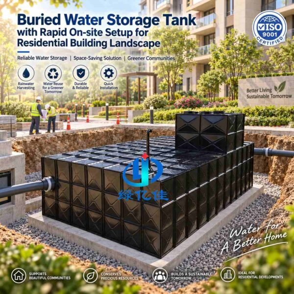 BDF Underground Landscape Water Tank — bdf landscape water tank — completed installation ready for commissioning