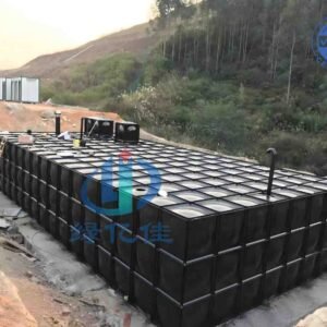 BDF Underground Pump Station Tank 1000m3 — bdf pump station tank — full elevation of the assembled tank
