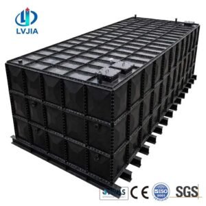BDF Underground Pump Station Tank 1000m3 — bdf pump station tank — sectional panels being assembled on site