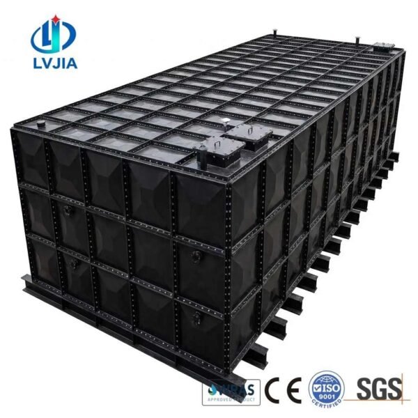 BDF Underground Pump Station Tank 1000m3 — bdf pump station tank — sectional panels being assembled on site