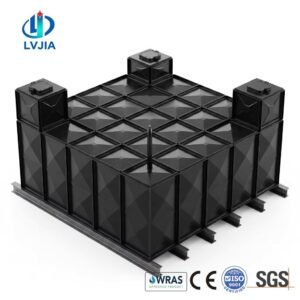 Anti-Corrosion BDF Pump Station Water Tank — anti corrosion bdf tank — sectional panels being assembled on site