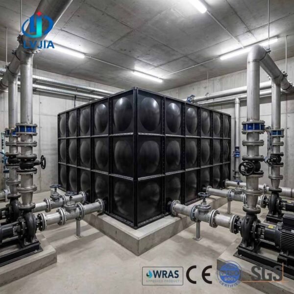 Anti-Corrosion BDF Pump Station Water Tank — anti corrosion bdf tank — panels crated for delivery from the Dezhou factory