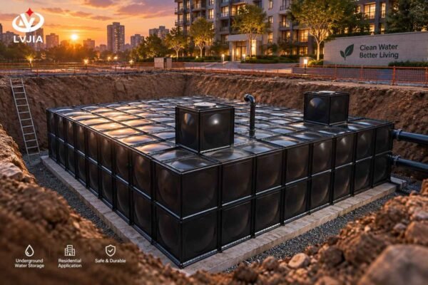 Anti-Corrosion BDF Pump Station Water Tank — anti corrosion bdf tank — the tank in service on a working site