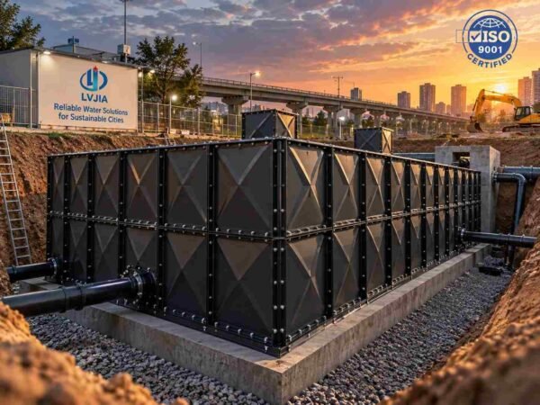 Heavy-Duty BDF Underground Fire Water Tank — bdf fire water tank — completed installation ready for commissioning