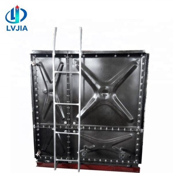 Enamel Fire Water Tank, 1000 Litre — enamel fire water tank — access hatch, vent and pipework connections