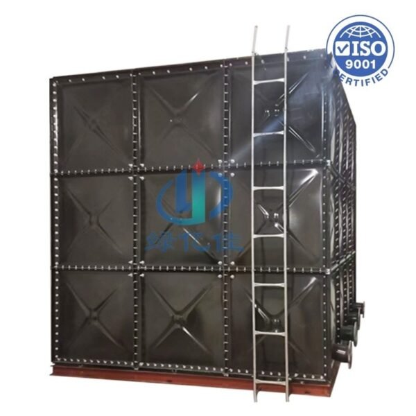 Enamel Heat Pump Tank, Coil Cylinder — enamel heat pump tank — completed installation ready for commissioning