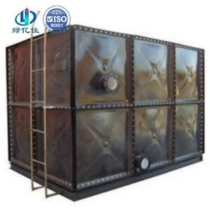 Enamel Modular Water Tank, Batching Plant — enamel modular water tank — access hatch, vent and pipework connections