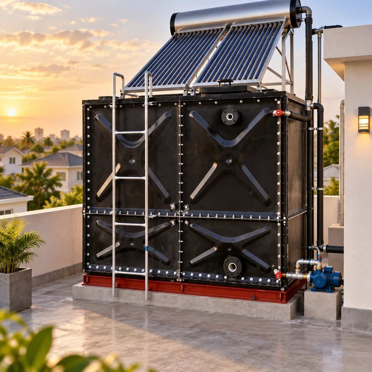 Enamel Solar Water Tank, Split System 200 L