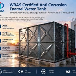 Enamel Household Water Tank, WRAS Type — enamel household water tank — installed on site before backfill