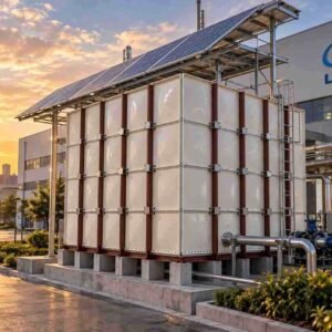 GRP Anti-Corrosion Water Tank — GRP anti corrosion water tank — installed on site before backfill