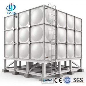 Portable GRP Water Tank for Construction — portable GRP water tank — panel detail showing the bolted, gasketed joint