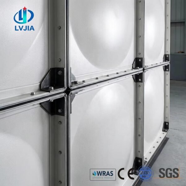 Portable GRP Water Tank for Construction — portable GRP water tank — full elevation of the assembled tank