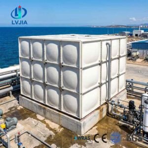 Portable GRP Water Tank for Construction — portable GRP water tank — access hatch, vent and pipework connections