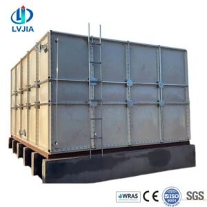 Modular GRP Water Tank, Built to Size — modular GRP water tank — access hatch, vent and pipework connections