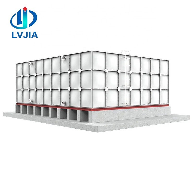 GRP fire water tank suction connection with anti-vortex plate