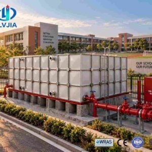 GRP Fire Water Tank, 40,000 Gallon — GRP fire water tank — completed installation ready for commissioning