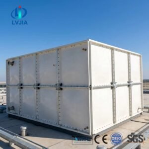 GRP Potable Water Tank, Food Grade — GRP potable water tank — installed on site before backfill