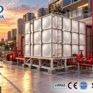 GRP Potable Water Tank, Food Grade — GRP potable water tank — full elevation of the assembled tank