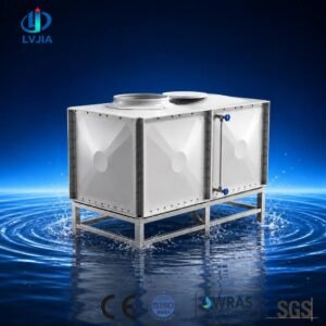 Household GRP Water Tank, Durable SMC — household GRP water tank — installed on site before backfill