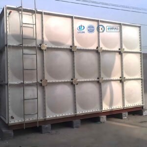 Rooftop GRP Water Tank, Bolted — rooftop GRP water tank — panel detail showing the bolted, gasketed joint