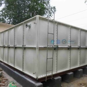 Rooftop GRP Water Tank, Bolted — rooftop GRP water tank — full elevation of the assembled tank