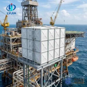 Portable Galvanized Water Tank, Site Use — portable galvanized water tank — full elevation of the assembled tank