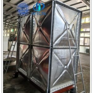 Galvanized Cooling Water Tank, Tower Basin — galvanized cooling water tank — full elevation of the assembled tank