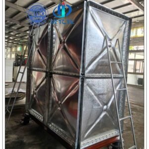 Galvanized Fire Water Tank, High Pressure — galvanized fire water tank — the tank in service on a working site