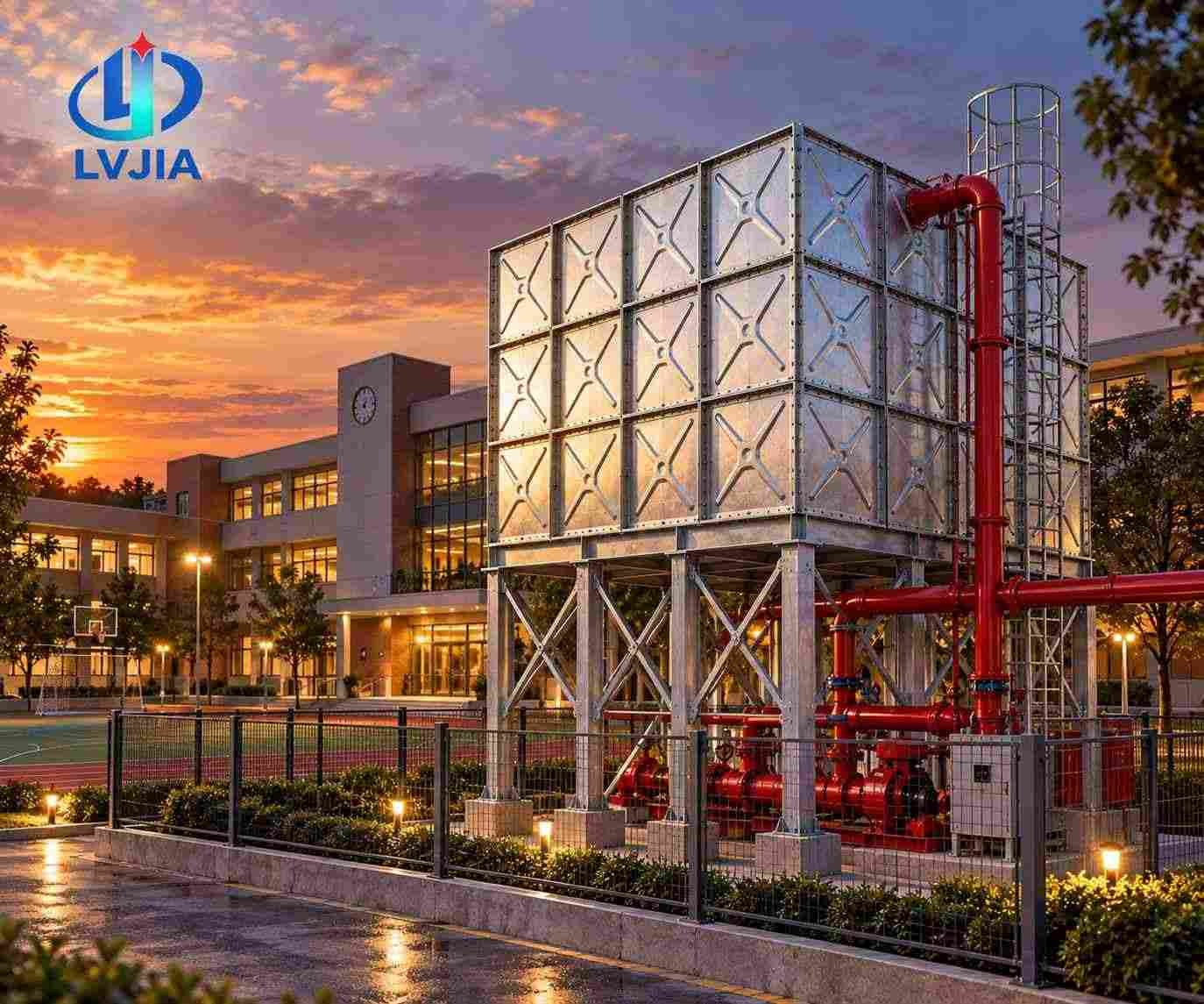 Galvanized Fire Water Tank, High Pressure