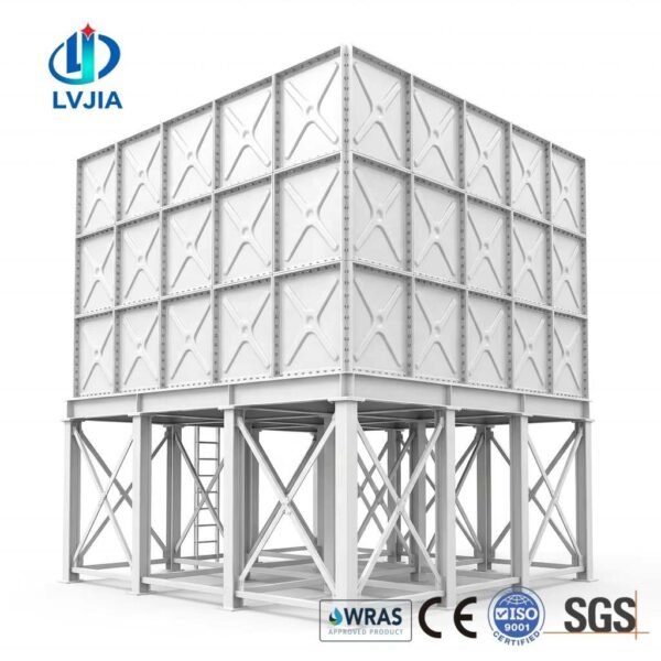Galvanized Fire Water Tank, High Pressure — galvanized fire water tank — panels crated for delivery from the Dezhou factory