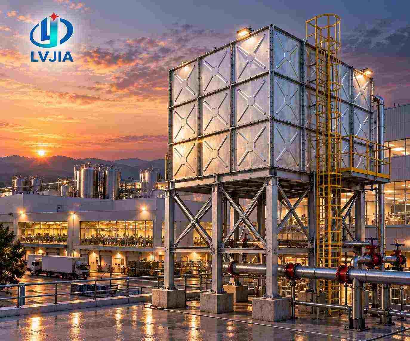 Galvanized Water Reservoir Tank, Warehouse