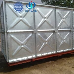 Sealed Galvanized Water Tank, Covered — sealed galvanized water tank — full elevation of the assembled tank