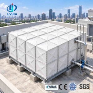 Galvanized Water Tank for High Rise Buildings — galvanized water tank for buildings — installed on site before backfill
