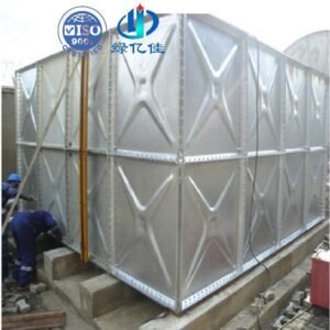 Galvanized Mining Water Tank — galvanized mining water tank — access hatch, vent and pipework connections