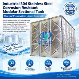 Galvanized Sectional Water Tank, 100 m&sup3; — galvanized sectional water tank — panel detail showing the bolted, gasketed jo