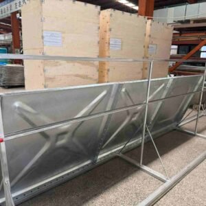 Galvanized Sectional Water Tank, 100 m&sup3; — galvanized sectional water tank — full elevation of the assembled tank