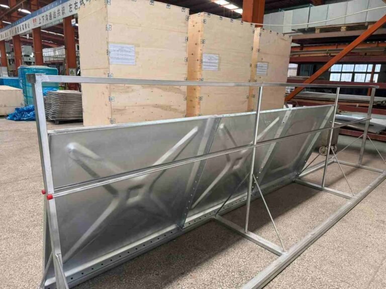 Galvanized Sectional Water Tank, 100 m&sup3; — galvanized sectional water tank — full elevation of the assembled tank