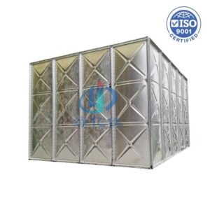 Galvanized Sectional Water Tank, 100 m&sup3; — galvanized sectional water tank — access hatch, vent and pipework connections