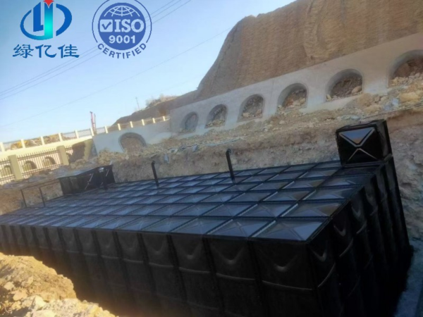 Anti-Floating BDF Underground Fire Water Tank — anti floating bdf tank — inside the assembled tank before filling
